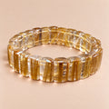 Golden Rutilated Quartz Statement Bracelet