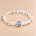 Gray Moonstone & Fluorite Bracelet