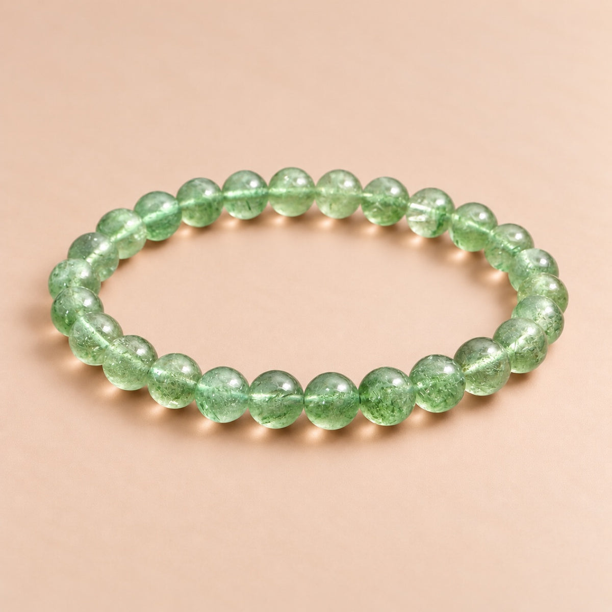 Green Strawberry Quartz Bracelet