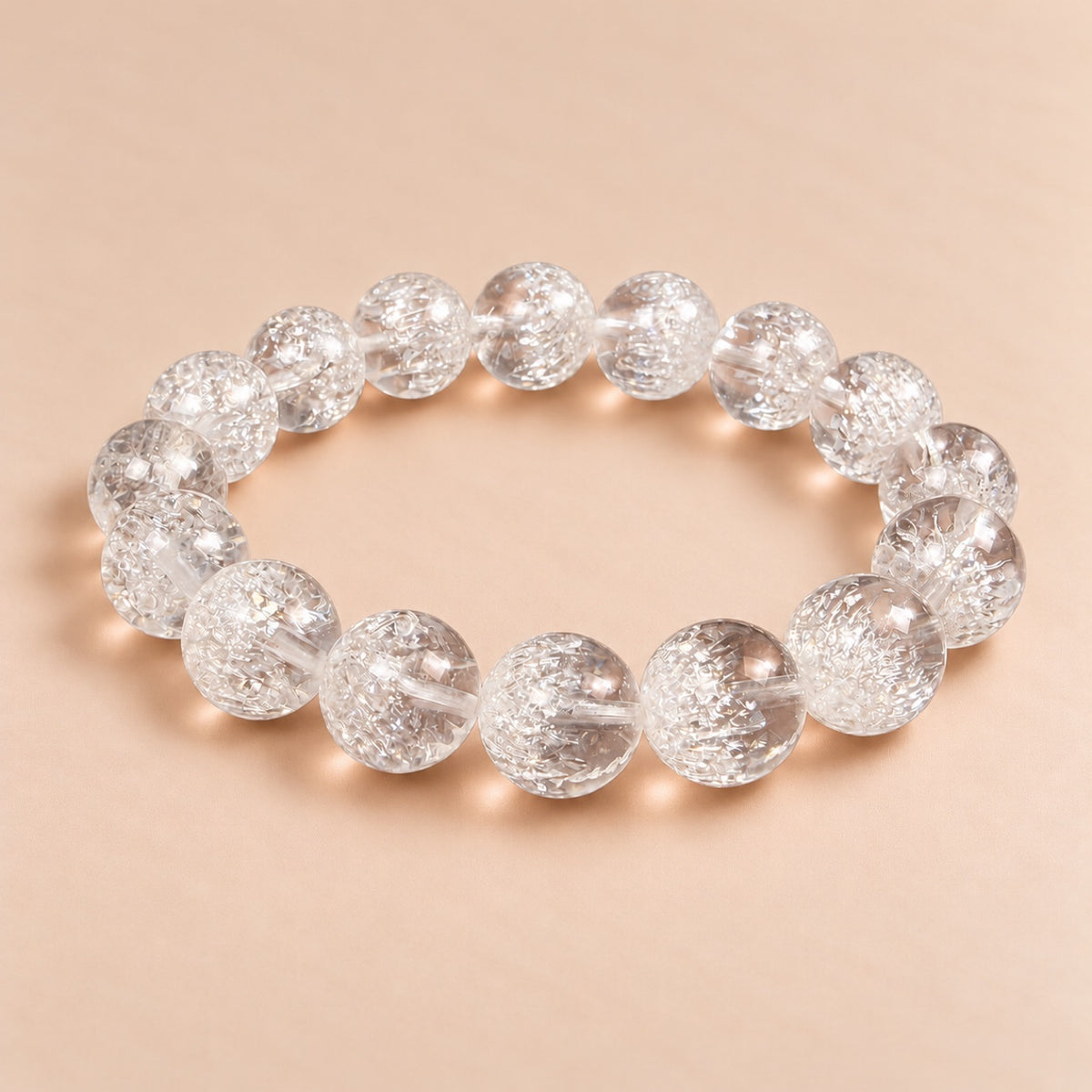 Ice Vein Clear Quartz Bracelet