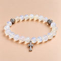 White Moonstone & Sterling Silver Bracelet